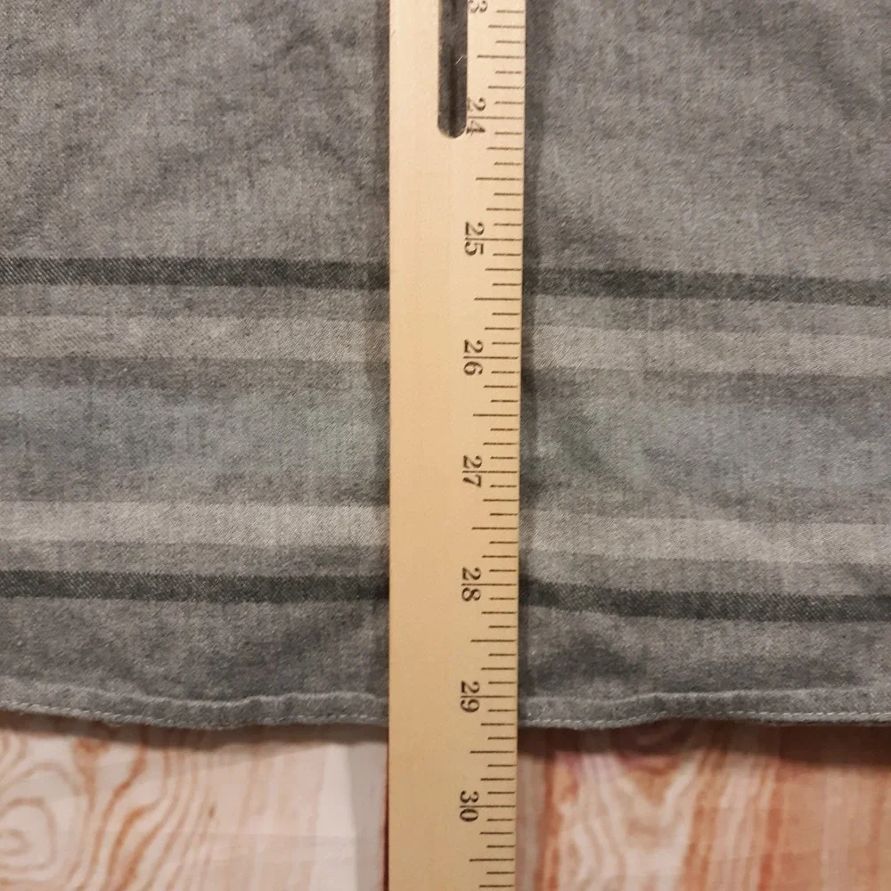 The North Face Flannel Shirt Mens Medium Cotton Gray Outdoor Hiking Travel